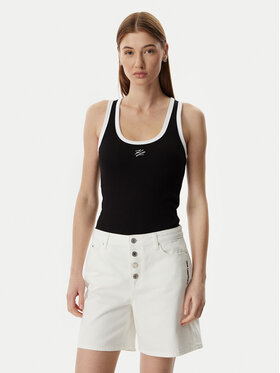 KARL LAGERFELD KARL LAGERFELD Džinsiniai šortai B2W10048 Kreminė Loose Fit