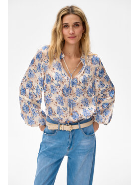 blue shadow blue shadow Bluzka Vivi Niebieski Regular Fit