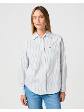 Wrangler Wrangler Koszula 1 PKT SHIRT Biały Regular Fit