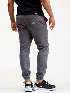 Good Luck Good Luck Jeansy JOGGERY KONICZYNA LISTKI 129285 Szary Regular Fit