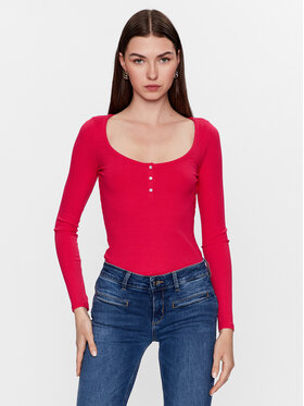 Guess Guess Majica W2YP46 KBCO2 Ružičasta Slim Fit