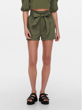 ONLY ONLY Szorty materiałowe Smilla 15154906 Khaki Regular Fit