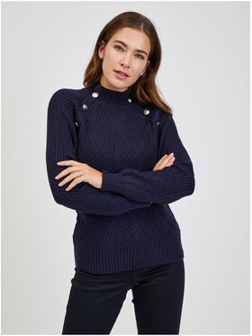 Orsay Orsay Sweter 507486526000__S Granatowy Regular Fit