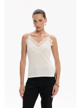 Deni Cler Milano Deni Cler Milano Top T-DC-0057-F5-85-11-1 Kremowy Regular Fit