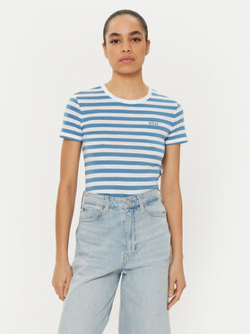 BOSS BOSS T-särk C_Esla_Striped 50504192 Sinine Regular Fit