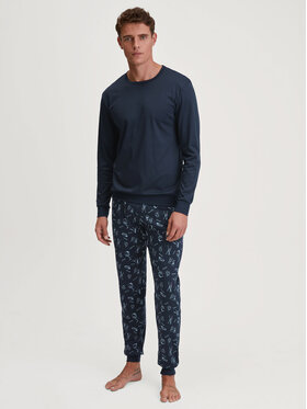 Calida Calida Pyžamo 44381 Tmavomodrá Regular Fit