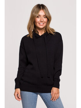 BeWear BeWear Sweter BK073 Czarny Modern Fit