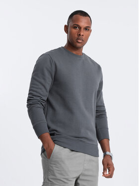 Ombre Ombre Bluza OM-SSBN-0159 Szary Regular Fit