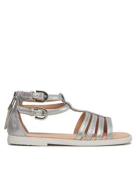 Geox Geox Sandale J Sandal Karly Girl J7235D 0QDAJ C1007 S Srebrna
