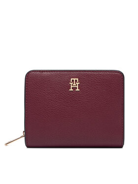 Tommy Hilfiger Tommy Hilfiger Peněženka Th Icon Med Za W/ Flap Seasonal AW0AW18758 Bordó