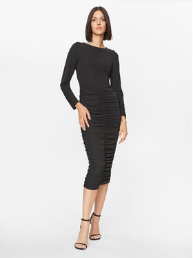 Dixie Dixie Коктейлна рокля AIDRTNDA Черен Slim Fit