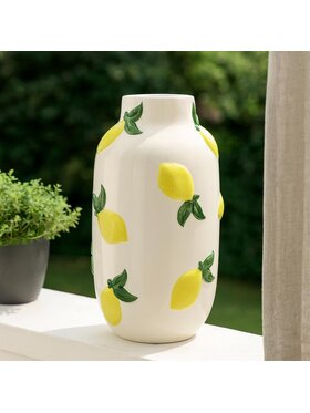 MIAhome MIAhome Wazon ceramiczny dolomitowy AGRUMI cytrynki Biały