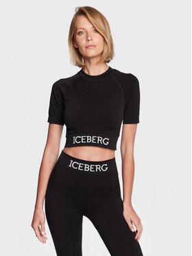 Iceberg Iceberg T-shirt FA1463039000 Crna Slim Fit