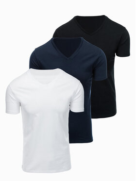 Ombre Ombre Komplet t-shirtów OM-TSBS-0281 Kolorowy Regular Fit