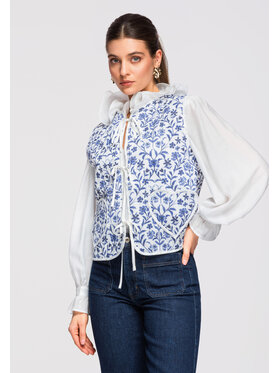 Ombre Ombre Kamizelka OW-VE-E0003 Niebieski Regular Fit