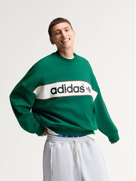 adidas adidas Bluza 172441 Zielony ciemny Oversize