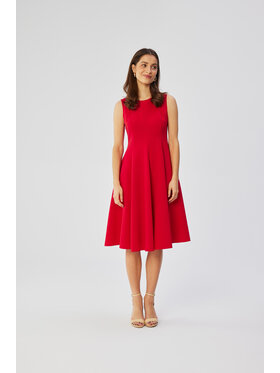 Stylove Stylove Sukienka koktajlowa S358 Czerwony Comfortable Fit