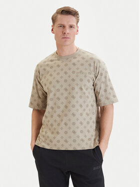 Guess Guess Marškinėliai Z6GI07 K2852 Smėlio Relaxed Fit