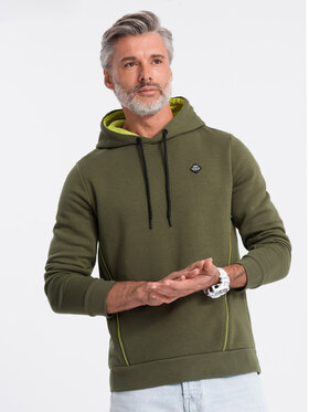 Ombre Ombre Mikina OM-SSNZ-22FW-006 Zelená Regular Fit