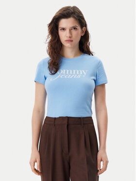 Tommy Jeans Tommy Jeans Тишърт Essential DW0DW19447 Светлосиньо Slim Fit