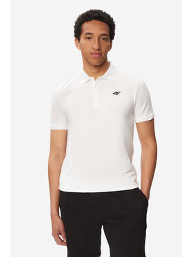 4F 4F Polo 4FWMM00TPTSM366 Biały Regular Fit