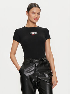 Guess Jeans Guess Jeans Tričko W4YI64 KA0H1 Čierna Slim Fit