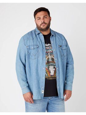 Wrangler Wrangler Koszula LS WORKSHIRT Niebieski Regular Fit
