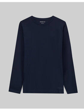 Borgio Borgio Longsleeve milazzo Granatowy Regular Fit