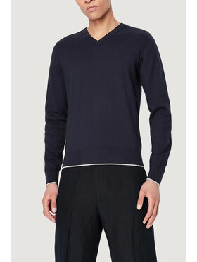 Armani Exchange Armani Exchange Maglione TINTA UNITA SCOLLO V Blu Over Fit