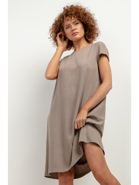 Tessita Tessita Sukienka letnia SUKIENKA_T403_3_XS Beżowy Regular Fit