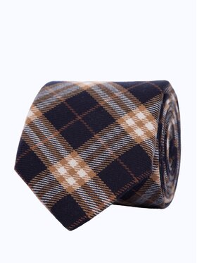 ELSNER ELSNER Krawat JEDWAB ŻAKARD A0015 Brązowy