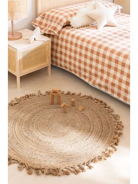 MIAhome MIAhome Dywan z juty naturalnej okragły Ondes Ø120 cm Beżowy