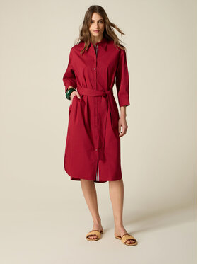 Oltre Oltre Sukienka wieczorowa 7039J000905N016 Czerwony Baggy Fit