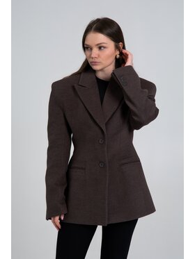 Estro Estro Cappotto di lana ER00119687 Beige scuro Slim Fit