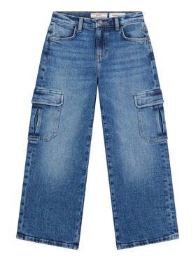 Guess Kids Guess Kids Kalhoty z materiálu 180467 Modrá Regular Fit