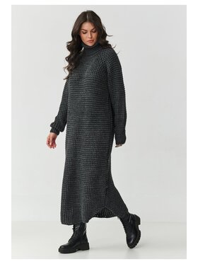 Makadamia Makadamia Sweter S162 Szary Loose Fit