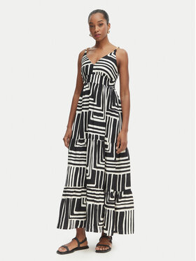 Iconique Iconique Ljetna haljina Cote D'Azur IC26-109 Crna Relaxed Fit