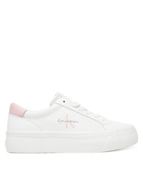 Calvin Klein Jeans Calvin Klein Jeans Снікерcи Vulc Flatf Lth Logo Tag YW0YW01873 Білий