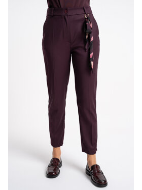 CLICK CLICK Bavlnené nohavice 30-357 Fialová Slim Fit