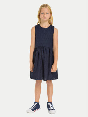 Tommy Hilfiger Tommy Hilfiger Ljetna haljina Anglaise KG0KG07931 M Tamnoplava Regular Fit