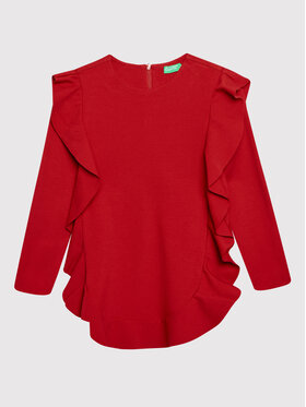 United Colors Of Benetton United Colors Of Benetton Elegantes Kleid 4DIA5VGN0 Rot Regular Fit