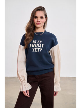 NAOKO NAOKO Bluza Friday Mood Granatowy Reglan Fit
