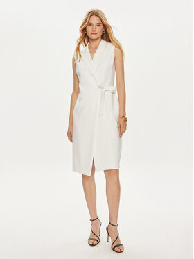 Imperial Imperial Rochie cocktail ADOFHJZ Écru Slim Fit