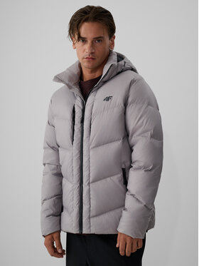 4F 4F Kurtka puchowa CITY JACKETS Szary Regular Fit