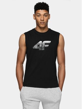 4F 4F Tank top 4FWSS25TSLEM287-20S Černá Regular Fit
