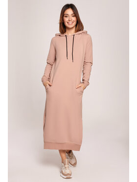 BeWear BeWear Úpletové šaty B197 Béžová Easy Fit