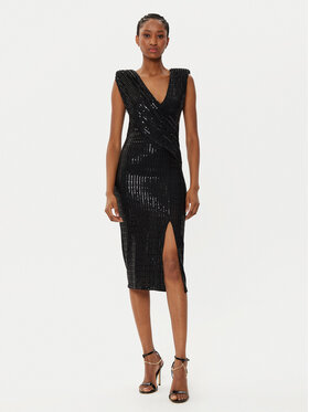 Rinascimento Rinascimento Rochie cocktail CFC0019757002 Negru Slim Fit
