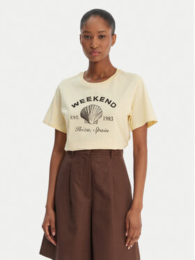 Weekend Max Mara Weekend Max Mara Tricou Bora 2615971042 Galben Regular Fit