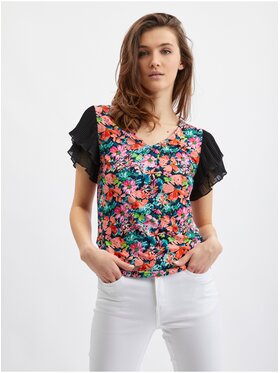 Orsay Orsay Bluzka 105112840000__M Niebieski Regular Fit