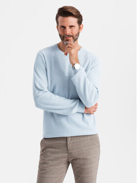 Ombre Ombre Svetr OM-SWSW-0142 Modrá Regular Fit